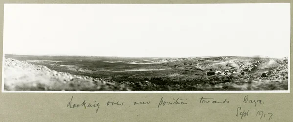 Blick über unsere Position in Richtung Gaza, September 1917